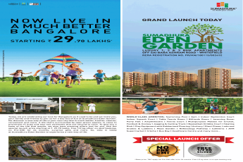 Special launch offer with no pre EMI & free half kg silver at Sumadhura Eden Garden, Bengaluru